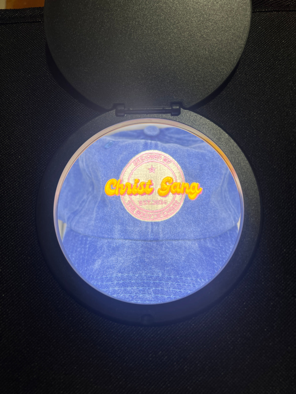 Washed Blue Christ Gang Dad Hat